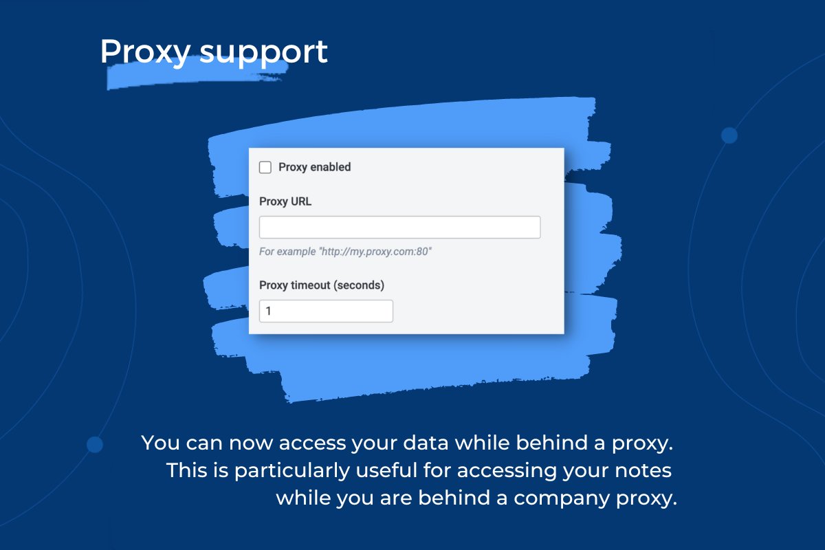 joplinapp's tweet image. Proxy support 💻☁
You can now access your data while behind a proxy! (3/5) #ProxySupport