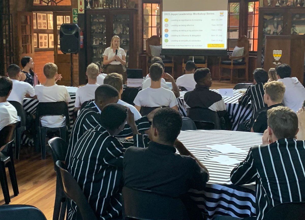 jeppeboys's tweet photo. Last night saw the first in a series of Leadership Workshops take place for some of our boys - involving Prefects and boys throughout different grades. An exciting initiative to see growing within the school! https://t.co/CXjhUM427A