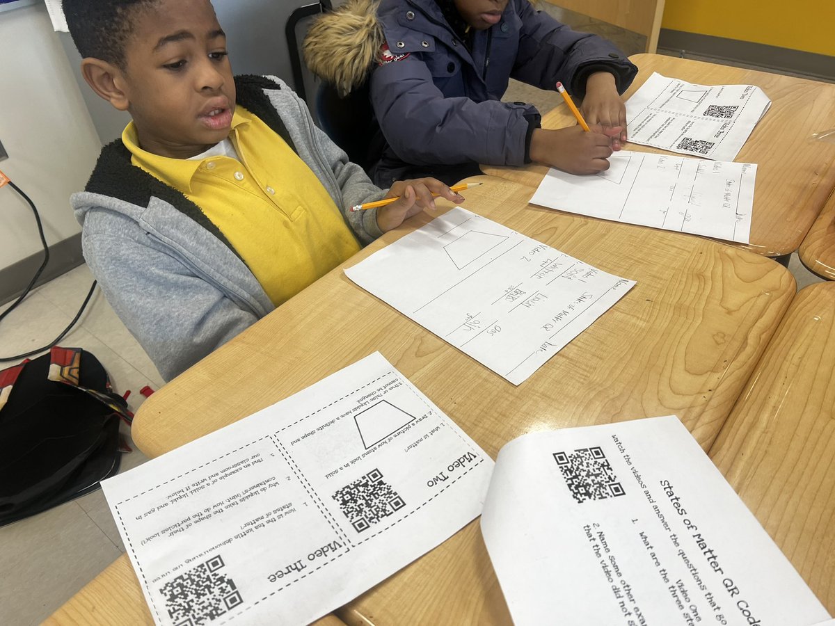 MichelleDenson8's tweet photo. #QRcodeQuest2ndGradeSTEM#TheStatesOfMatter @melsithole @SharpeSystems @marcopitts @TAGMsRackston @TAGstrategist https://t.co/Wfvx4MgC9J