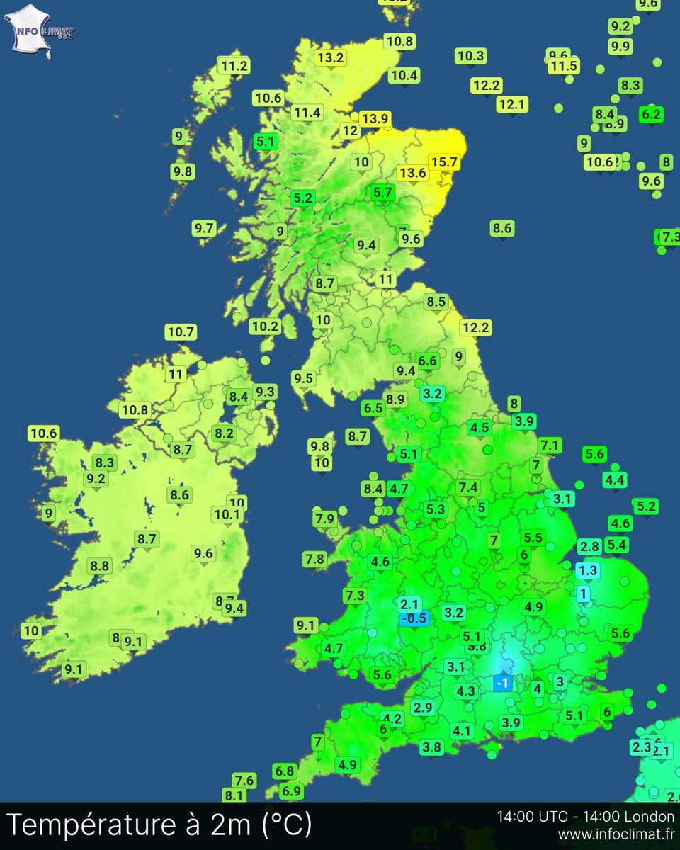 Official Weather UK ️ on Twitter "Astonishing temperature contrast across the UK this afternoon