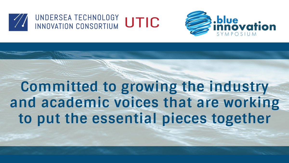 The future of the blue economy can be found at the @BlueSymposium, which kicks off today at @myrwu. We're proud to sponsor this event and help provide an engaging forum for #oceantech leaders to connect and collaborate.