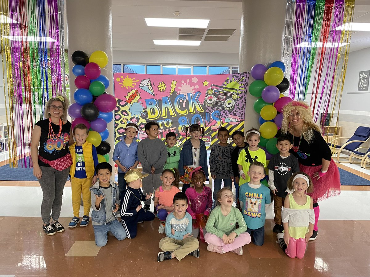 Kinder rocking the 80s! #80RockinDaysAtSAISD