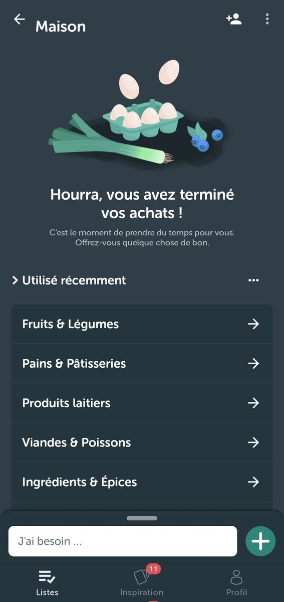 AudreyClde's tweet photo. @enjoyphoenix Bring!, une application liste de courses assez pratique on peut organiser ses listes et partager avec d'autres personnes selon les listes etc.. https://t.co/ILAz0pgjlG