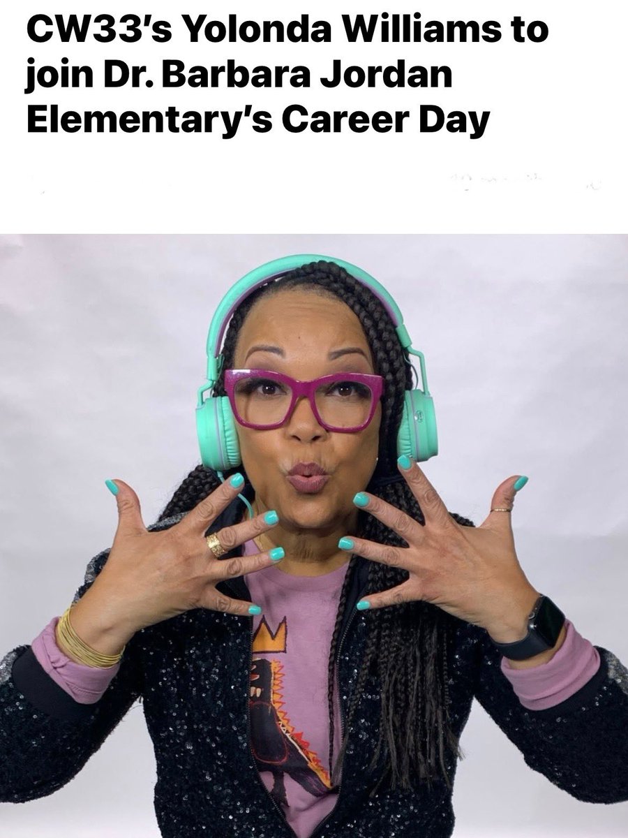 #careerday at Barbara Jordan with many guests, including Dallas’s own <a href="/Yolonda/">Yolonda Williams</a> Williams.