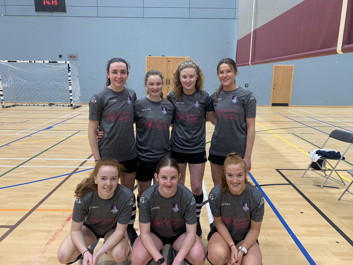 Congratulations to the @unigalwaysport women’s futsal team on qualifying for the varsity finals in a few weeks time.  4 from 4 in todays qualifying tournament.  Our 2nd team narrowly lost out on a final place, coming 3rd today @UniofGalwayWFC @GalwayAlumni @uniofgalway