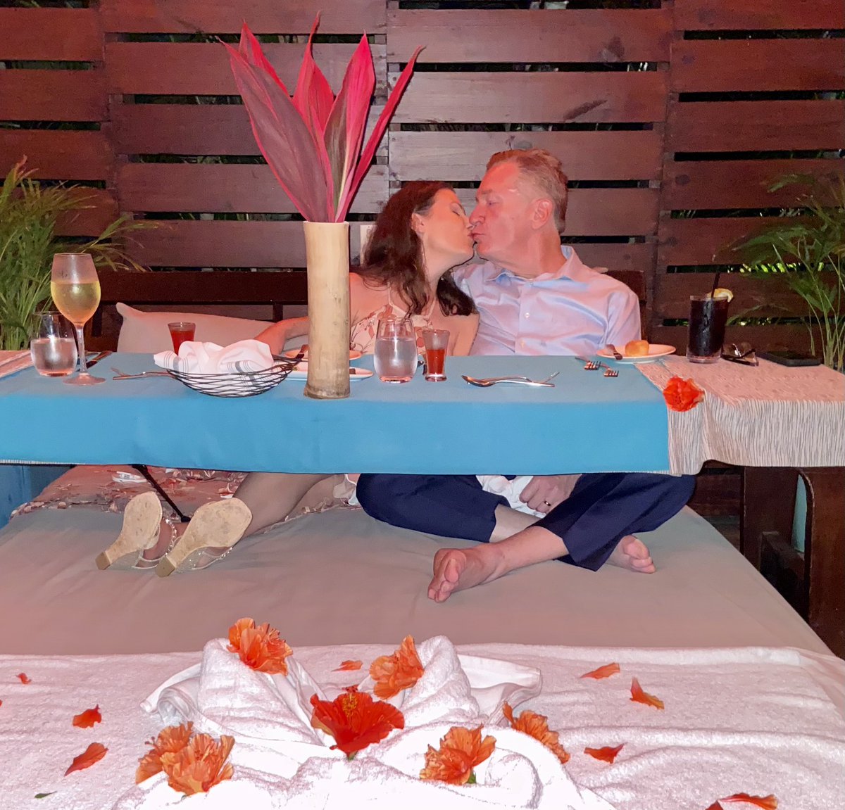firstladycfb's tweet photo. Cheers to 10 years!!  Thank you @SerenityatCbay … especially McGregor — who went above and beyond to orchestrate a magical anniversary experience. We love you 😘 https://t.co/kJbPvL37CH