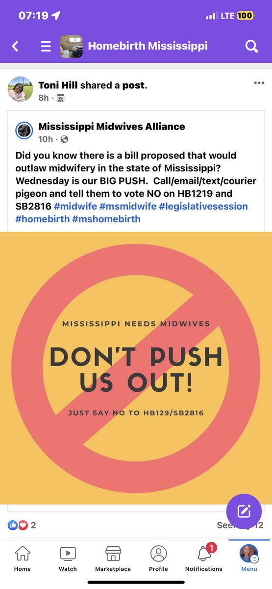 I got some horrible news this morning but I’m hoping with the help of doulas and midwives across the country, PRAYERFULLY we can get this bill to flop. HARD ‼️😓