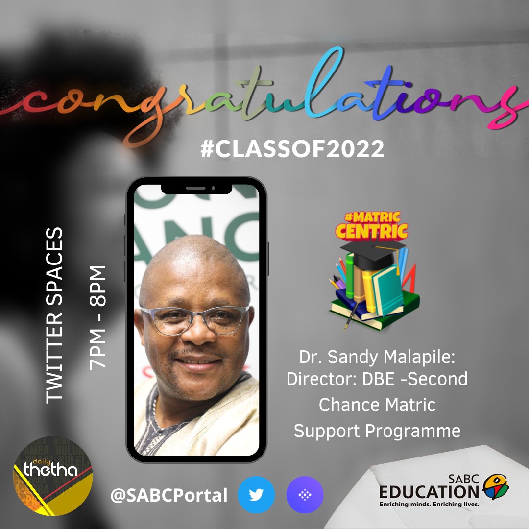 The 2022 Matric results are out and the #ClassOf2023 is ready to set the future in motion. What advise would you give them to navigate life after matric?

Join @SABCPortal for a Twitter Space convo tonight and give the #ClassOf2022 your best advice. 

#MatricCentric #ClassOf2022