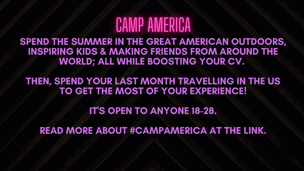 J1USA's tweet photo. But wait! Camp America applications are still open!👀
🗽🇺🇸It's open to anyone 18-28. 

Read more about #CampAmerica here👉https://t.co/HBqmgabAQn https://t.co/mr5qkYBLm1