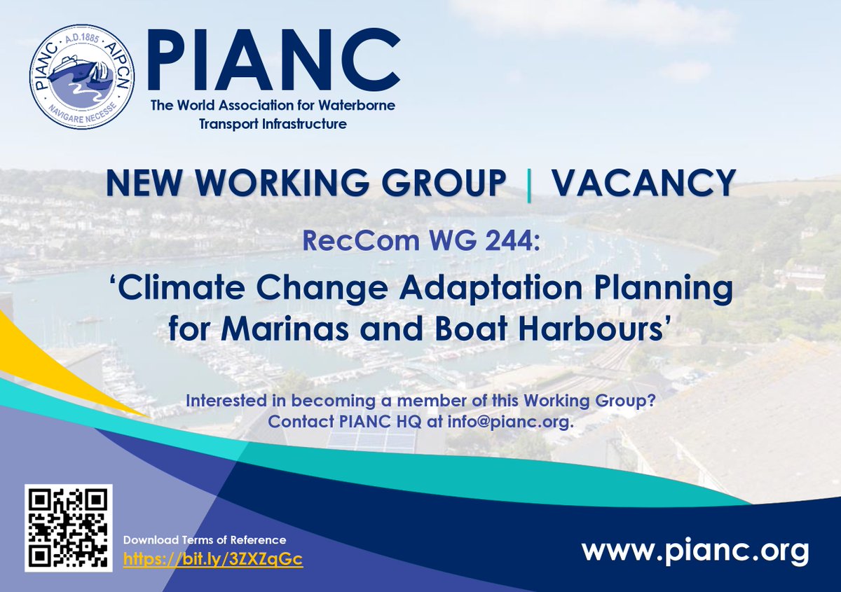 PIANC1's tweet photo. Be part of this new PIANC Working Group and apply today!
👉 https://t.co/AMRrug3qzZ
#pianc #workinggroups #reccom https://t.co/pgOC1vDYSE