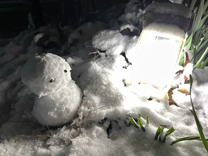 雪だるまさん作った 