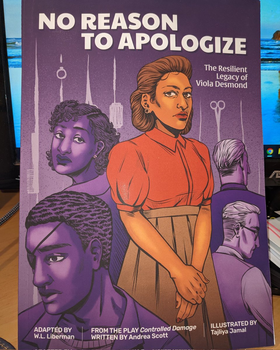 andreammscott's tweet photo. Just a reminder that 'No Reason to Apologize: The Resilient Legacy of Viola Desmond', the award-winning graphic novel based on #ControlledDamage is for sale @thegrandlondon until January 29. Grab your copy now! #GraphicNovel #theatre #ViolaDesmond #History #BookNerd https://t.co/rbBn4ovyjJ