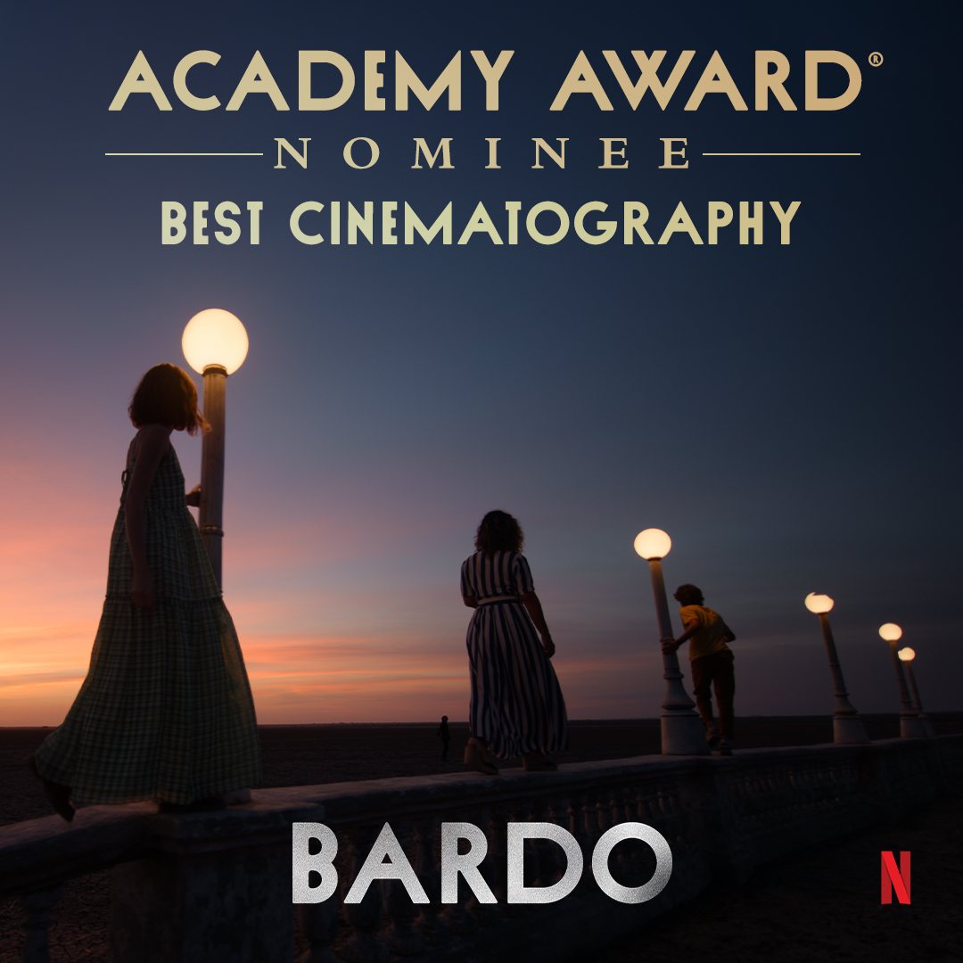 Congratulations to Darius Khondji on his well-deserved Academy Award nomination for Best Cinematography for BARDO, False Chronicle of a Handful of Truths! #Oscars2023