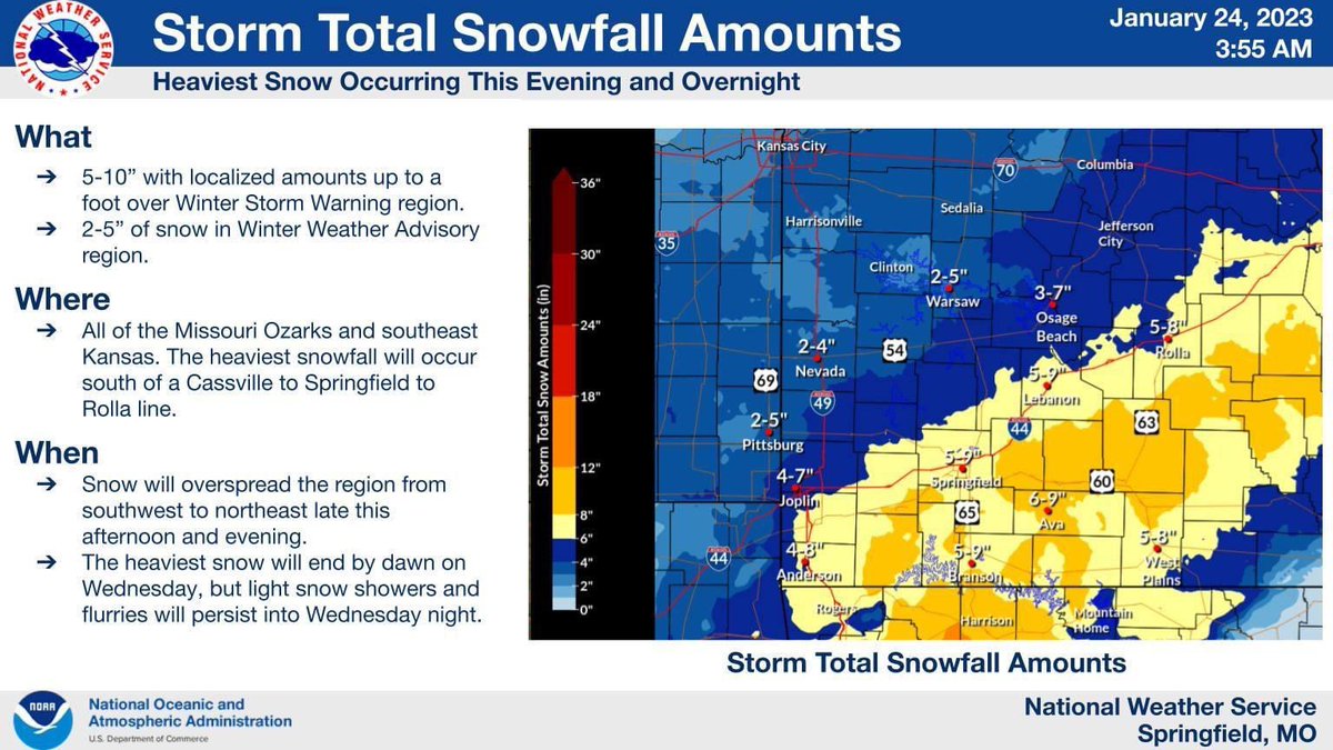 mix927radio's tweet photo. Winter storm with widespread snow Tuesday and Wednesday. #mowx #ozarkswx #midmowx #winter #snow #uptosnowgood #sweaterweather #snowhappens #snowmuchfun #bringonthehottea #winterwonderland https://t.co/UxH5wCI8gY