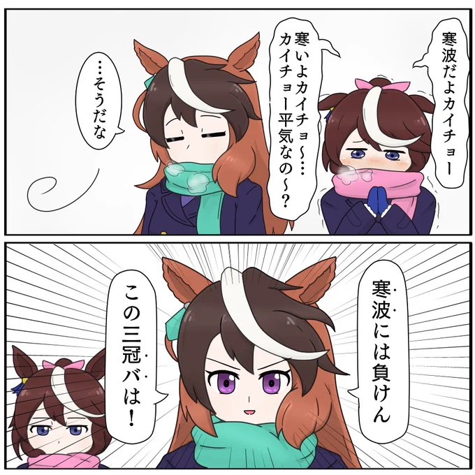 大寒波なんかに屈しないカイチョー
#ウマ娘 