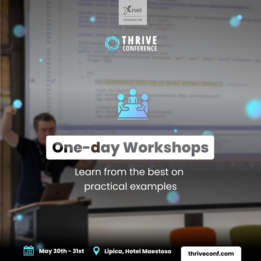 [PRE-CONFERENCE WORKSHOPS, May 29th] 
Develop Practical Skills and Acquire a Deeper Knowledge with <a href="/SasaKranjac/">Sasha Kranjac | MVP | RD | CISSP</a> <a href="/DejanSarka/">Dejan Sarka</a>  <a href="/sympmarc/">Marc D Anderson</a>  @ahmad Najjaar <a href="/ChristianNagel/">Christian Nagel</a> <a href="/percusn/">Liz Sundet #NotTracy</a>  <a href="/xGokan/">Gokan Ozcifci</a>  <a href="/katjajokisalo/">Katja Jokisalo | MVP 🇫🇮</a>  <a href="/Emily/">Emily Price</a> Mancini 
Book your place: bit.ly/3XA8hwi