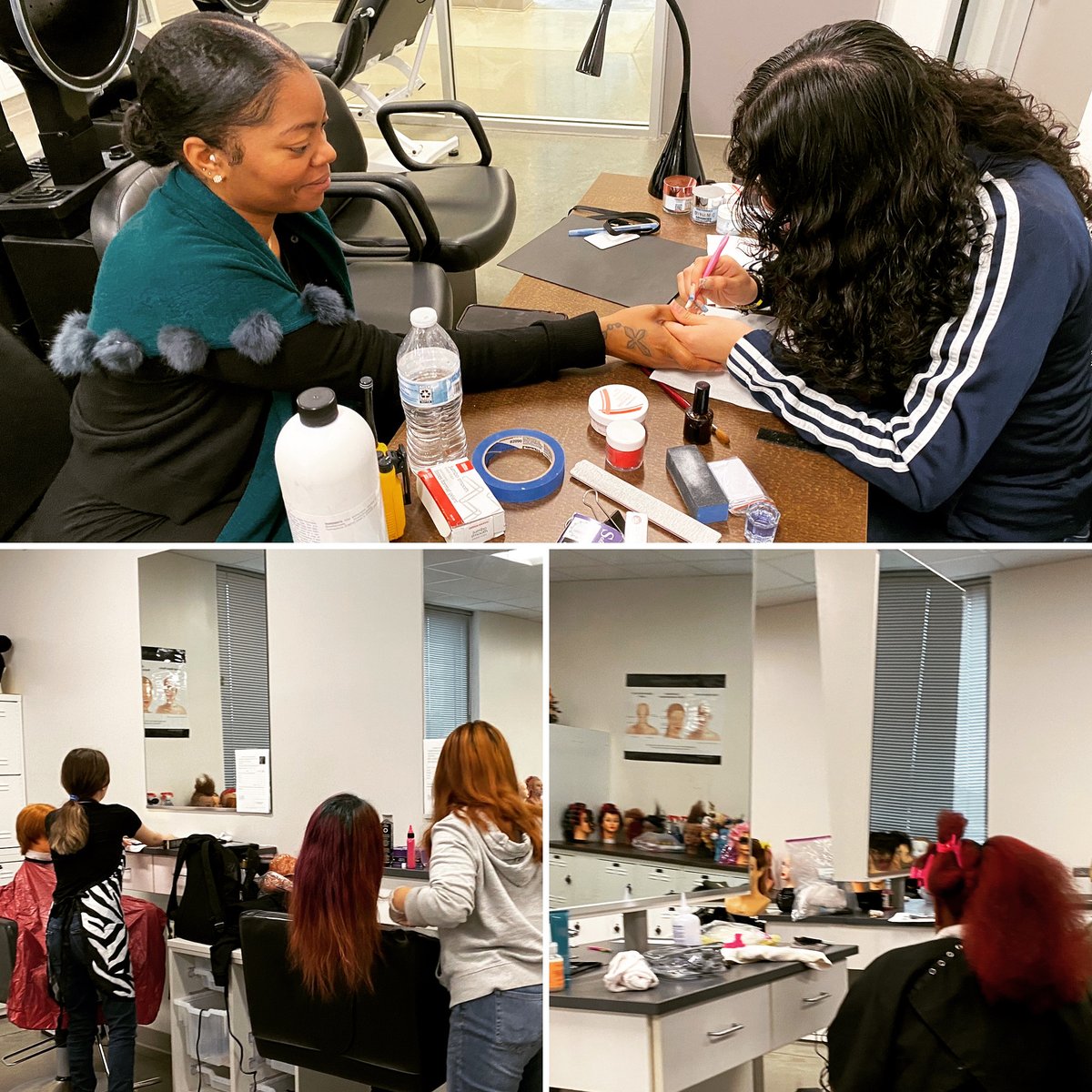 SHMSTC's tweet photo. We are highlighting our Cosmetology Department today here at Sam Houston! Tigers begin by learning about products, effective communication, sanitation, hair, skin & nail care. Cosmetology instruction students is a sure way to help you achieve your dreams in this field. #TigerTips https://t.co/GjnUxY8LRM
