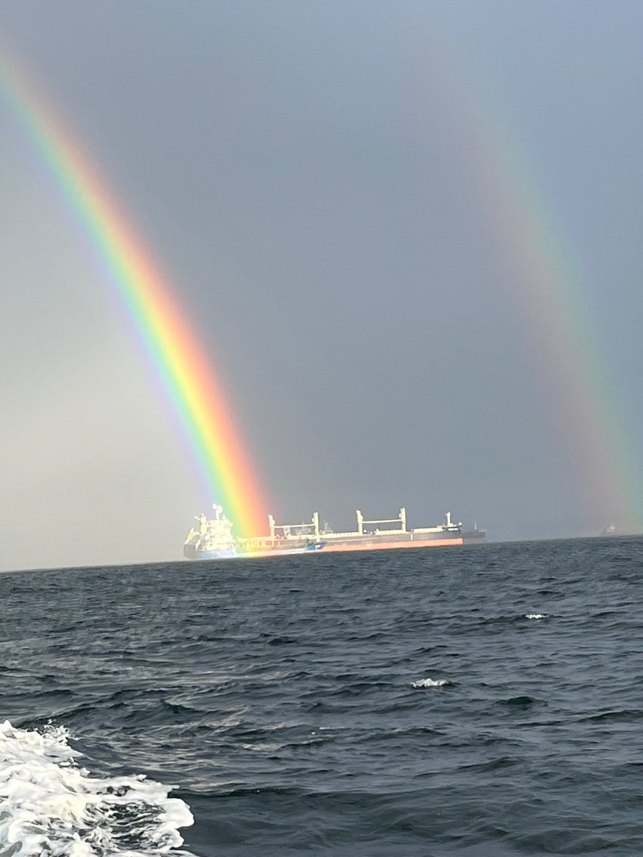 It's not all rain & wind for our EPRU while out at sea 💙🌈 #epru #outatsea #rainbows