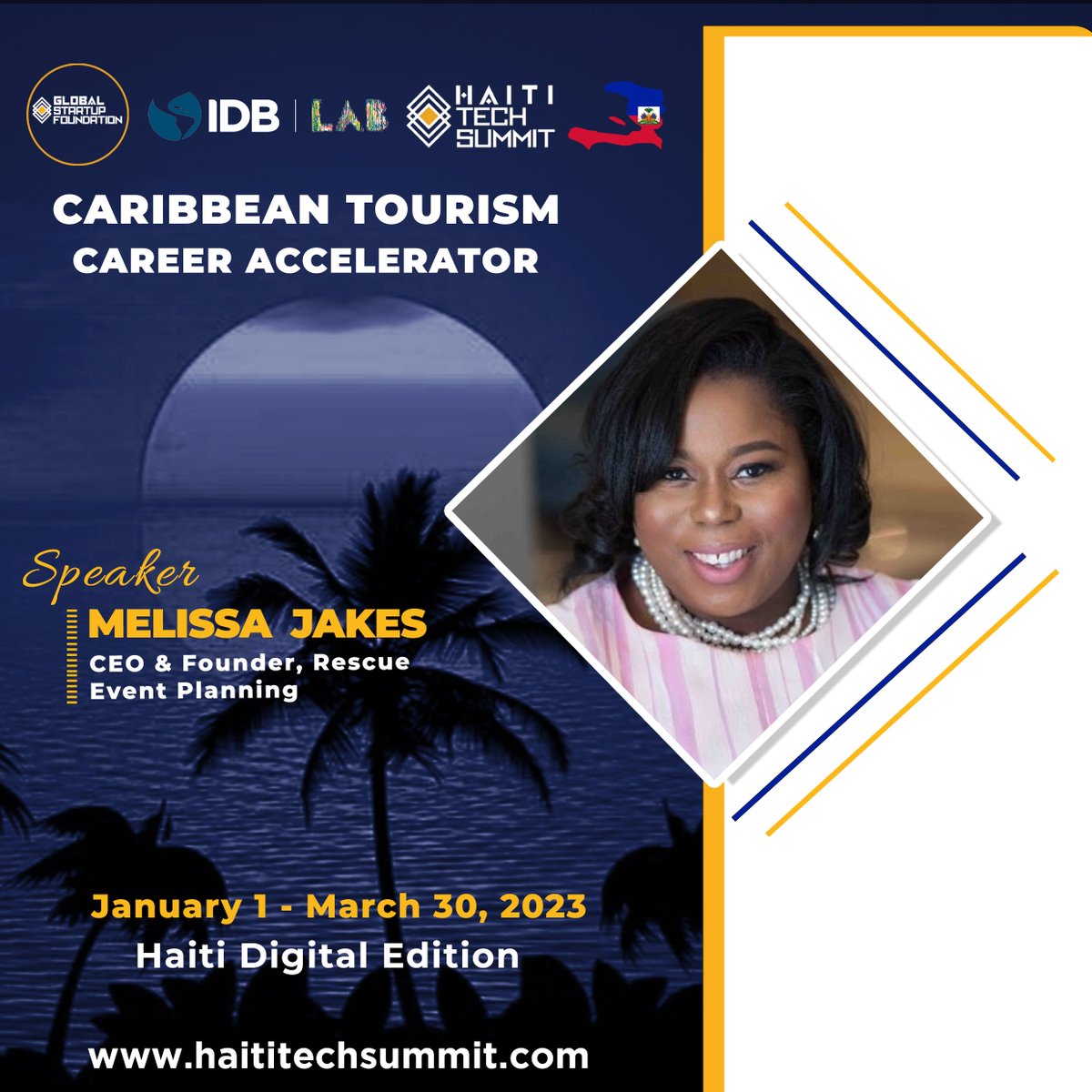 ***Speaker Alert!
We are pleased to host our esteemed speaker Melissa Jakes for the 2nd Annual Caribbean Tourism Career Accelerator (Haiti Edition) a multi-week training and internship program!
#caribbeantourismaccelerator