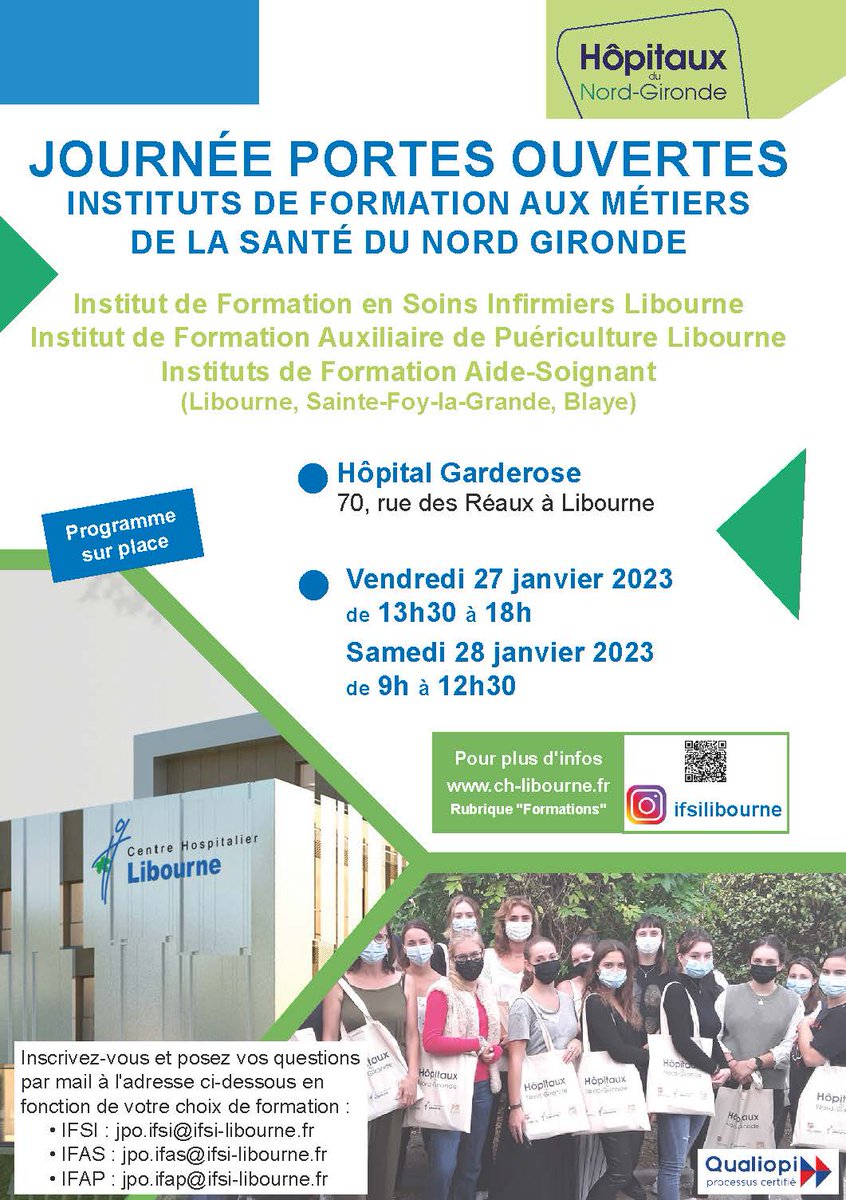 CH Libourne (@ch_libourne) on Twitter photo Allez hop hop hop ! On file préparer son avenir les 27 et 28 janvier prochains ! dernières portes ouvertes du territoire #NordGironde #devenirsoignant #Santé #hopital <a href="/ARS_NAquit/">ARS Nouvelle-Aquitaine</a> <a href="/AllianceGironde/">GHT Alliance de Gironde</a> @ville_libourne <a href="/lacali_agglo/">La Cali - Communauté d'agglomération du libournais</a> Allez hop hop hop ! On file préparer son avenir les 27 et 28 janvier prochains ! dernières portes ouvertes du territoire #NordGironde #devenirsoignant #Santé #hopital <a href="/ARS_NAquit/">ARS Nouvelle-Aquitaine</a> <a href="/AllianceGironde/">GHT Alliance de Gironde</a> @ville_libourne <a href="/lacali_agglo/">La Cali - Communauté d'agglomération du libournais</a>