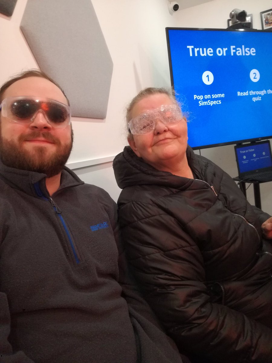 ClaraSPDigital's tweet image. Starting Point team including DigiKnow digital champions hope to better support people with sensory loss thanks to Walthew house. Very informative training. We tried lip reading &amp;amp; &apos;sim specs&apos; to demostrate barriers for some learners. Lots to learn Thanks @WalthewHouse #Digiknow