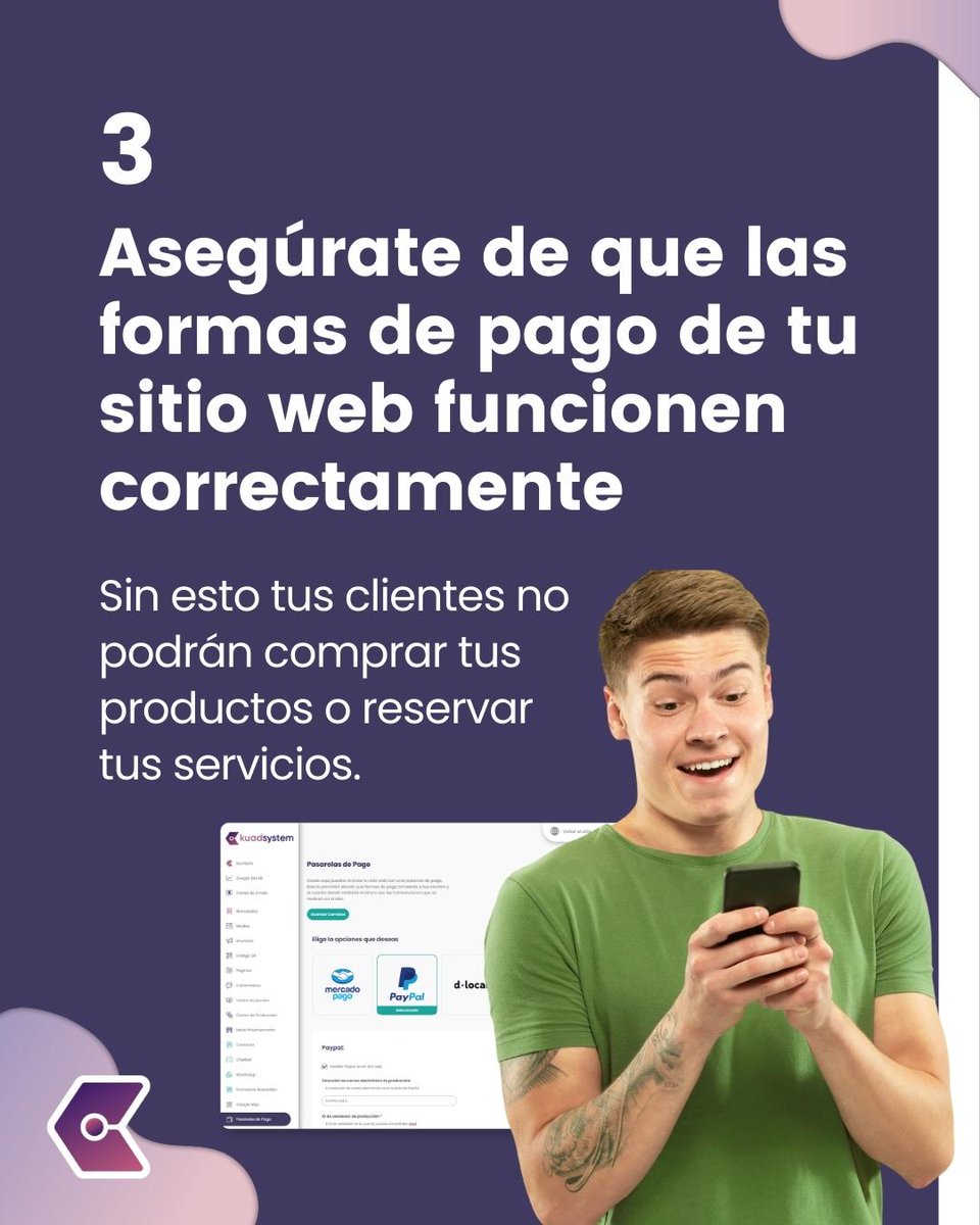 kuadsystem's tweet photo. Comienza el 2023 con todo! 🚀Para eso te dejamos unos #KUADTips para que puedas hacer tu más atractiva y que tus clientes te compren/contraten.
#KUADSystem #Emprendimiento #Profesionales #apoyoaemprendedores #tiendaenlinea #hacksparaemprendedores https://t.co/kXO8q4JNc4