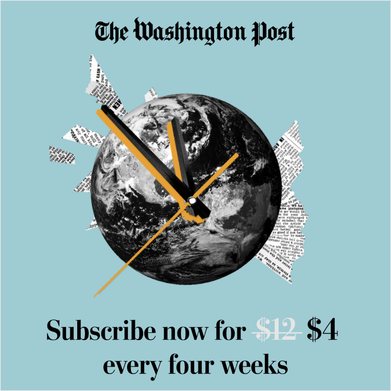 washingtonpost's tweet photo. Experience what millions of subscribers love—now for just $4 every four weeks.