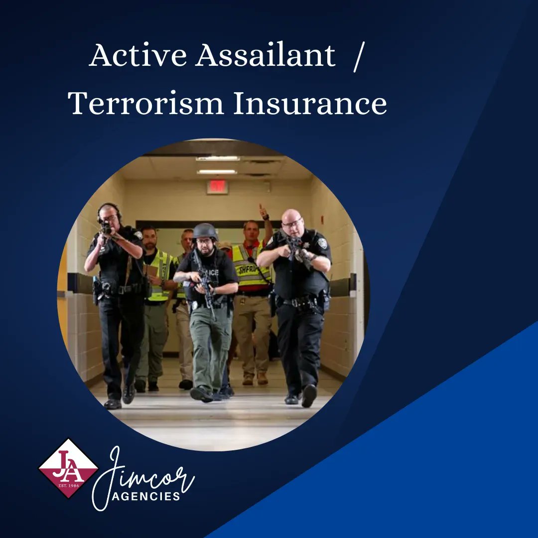 Jimcor's tweet image. We offer Active Assailant  / Terrorism Insurance. Call us today to learn more! #insurace #ActiveAssailant #TerrorismInsurance #jimcor