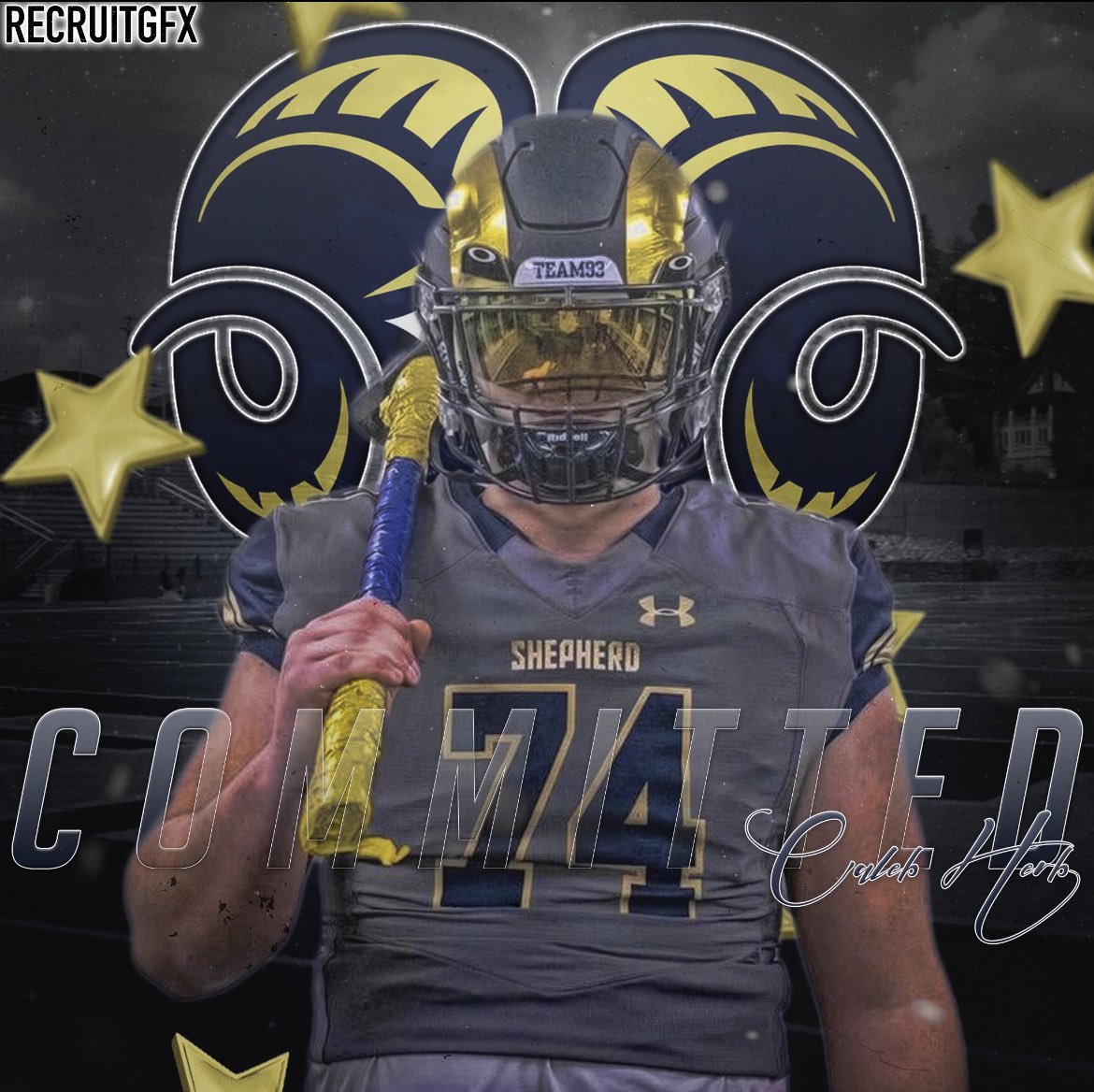 Caleb_Herb74's tweet photo. 100% committed @SURamsFootball let’s ride!! 🔵🟡 @CoachErxleben @SRHSFootball @SRiverAthletics https://t.co/y7sNHW1zZq