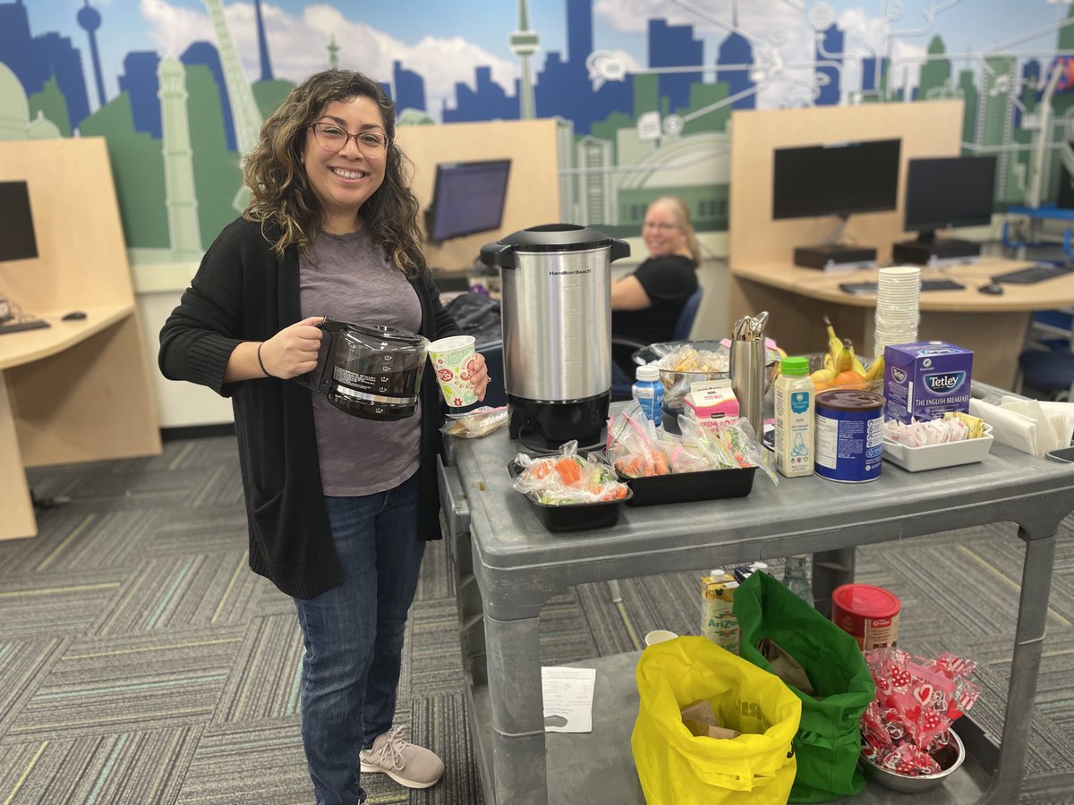 VIP IN THE HOUSE!!! Thank you ⁦<a href="/AllanAMartinPS/">Allan A. Martin</a>⁩ social committee!!!  These snacks and coffee go a long way to boost our spirits! :)