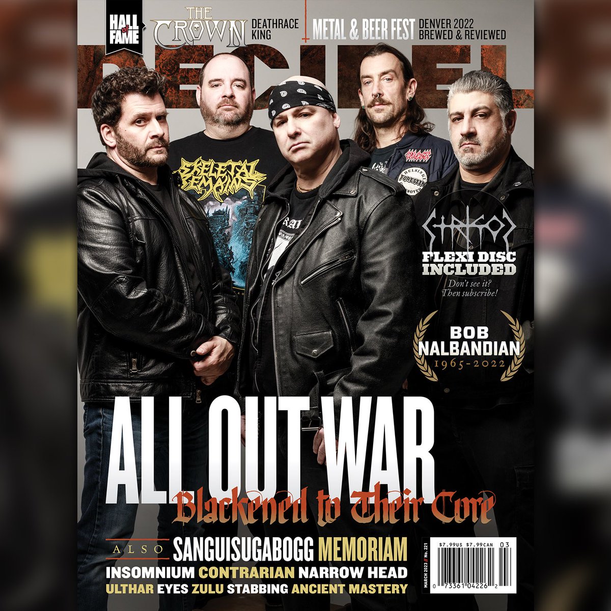 Thanks to Decibel Magazine for the cover story on All Out War in their March issue. We are honored to appear.