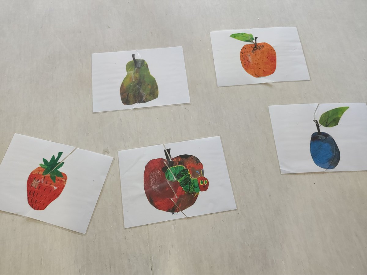 teacherfrankjs's tweet photo. In Nursery we're doing the Very Hungry Caterpillar and had lots of fun doing these fruit puzzles. @HBSTORREJON https://t.co/BGHcQVDjTH