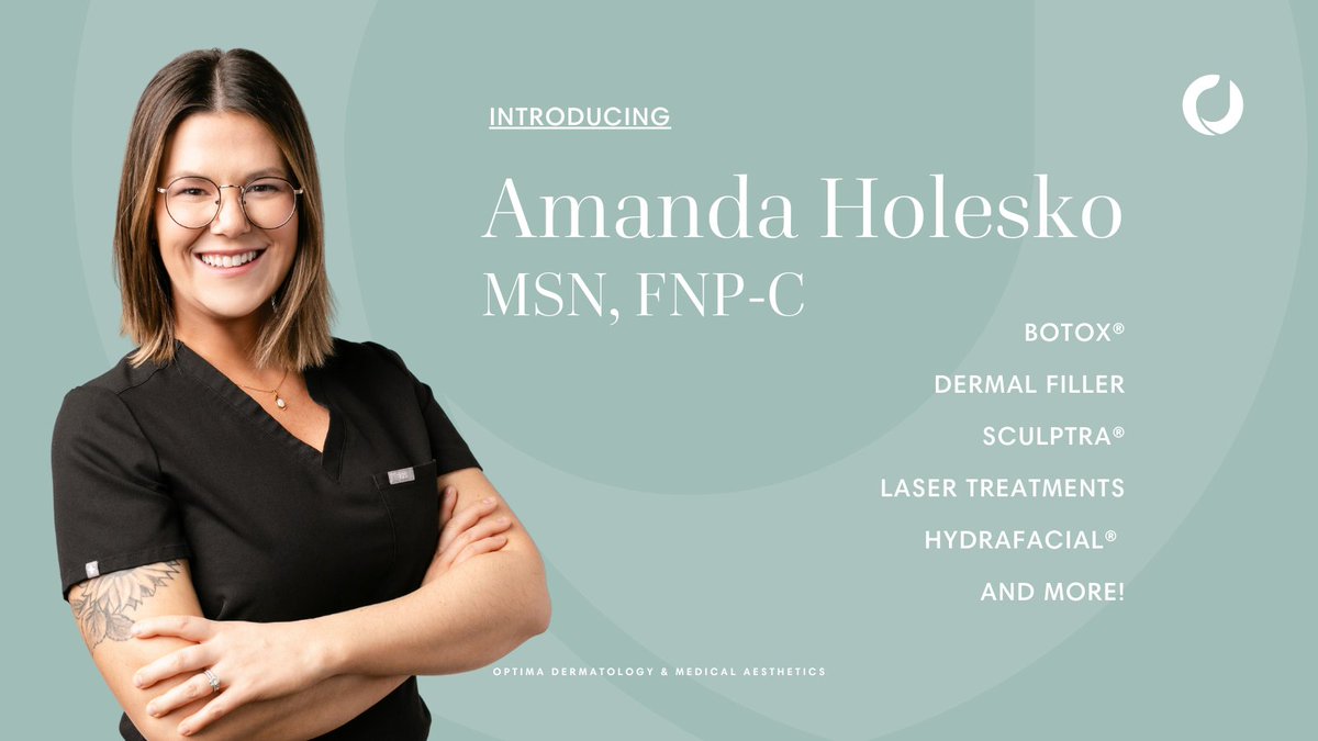 We're thrilled to welcome Amanda Holesko, MSN, FNP-C, our newest expert Medical Aesthetics Provider in Mentor! Amanda is a board-certified Nurse Practitioner with advanced training &amp; experience in medical aesthetic treatments. Learn more about Amanda here! bit.ly/3IW8i9j