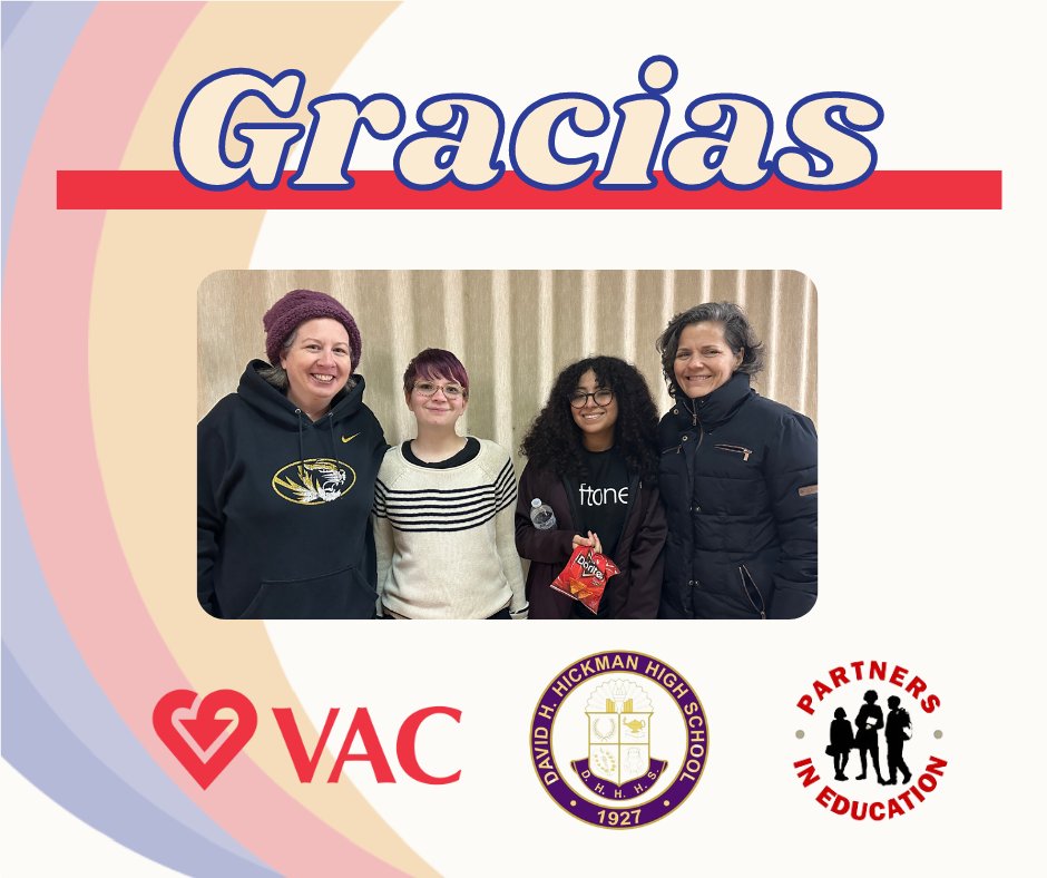 𝗣𝗮𝗿𝘁𝗻𝗲𝗿𝘀 𝗶𝗻 𝗘𝗱𝘂𝗰𝗮𝘁𝗶𝗼𝗻 - We are so very thankful for our partnership with Hickman High School. Teachers and Students from their Spanish classes helped VAC out during our Holiday Program. Thank you!  #CPSBEST <a href="/HickmanHS/">Hickman High School</a>