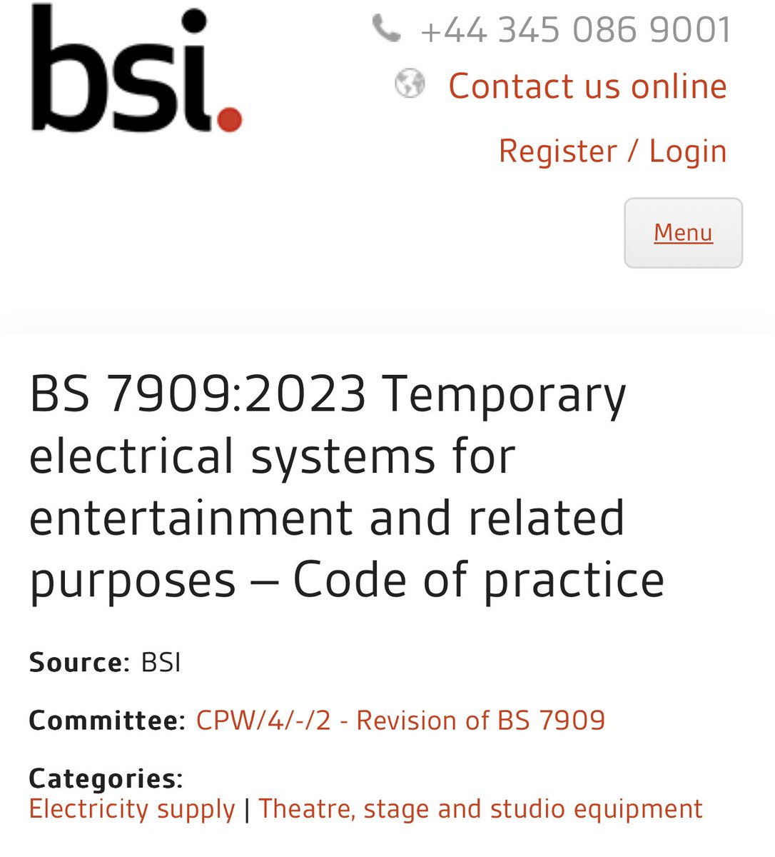 bs7909's tweet photo. The *new* version of #bs7909 *may* be published on 20 Feb 2023 according to the BSI website ⚡️💥👌 https://t.co/OxOt0qdyzU