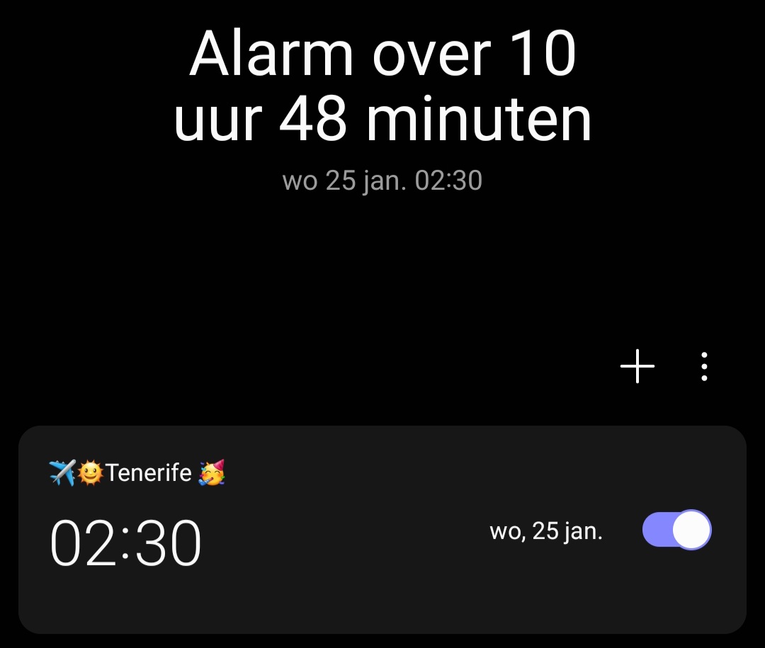 Je zal morgen maar om half 5 op Schiphol moeten zijn om om 7 uur naar Tenerife te vliegen ✈️🌞