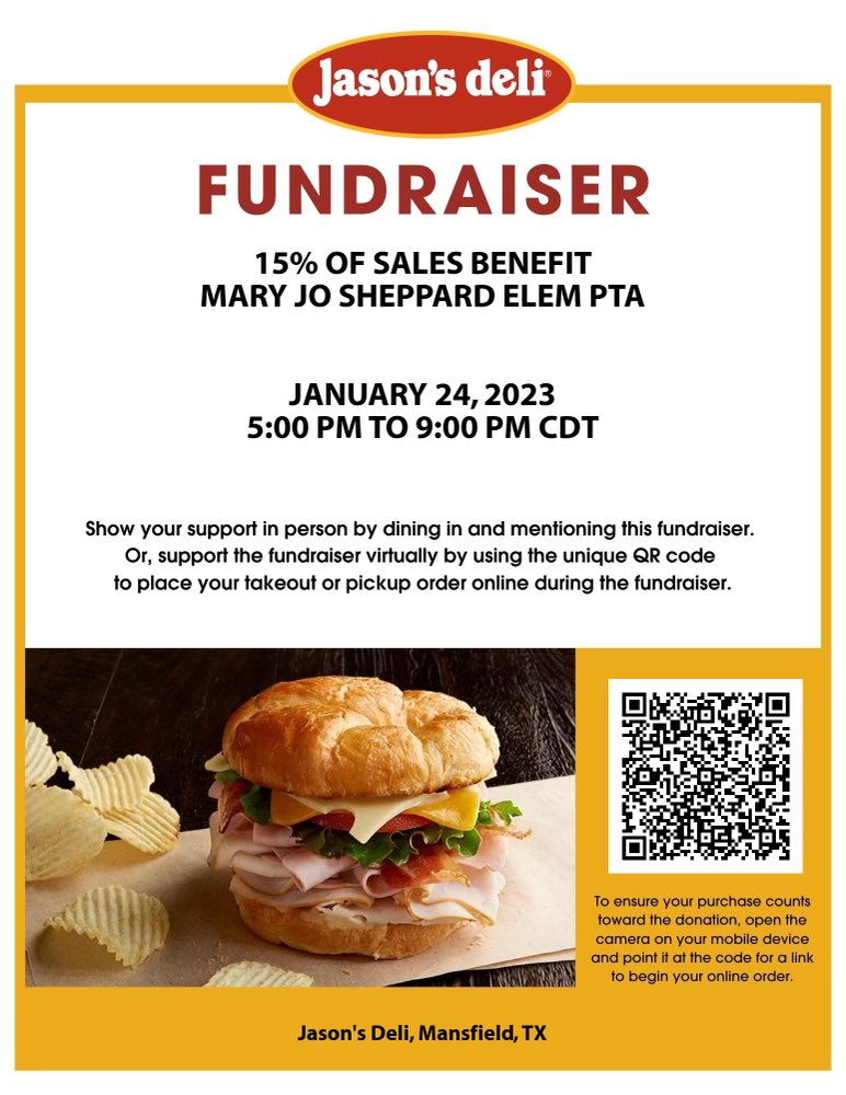 Come have dinner with us and support the MJS PTA at the same time.  You never know who else might be there.