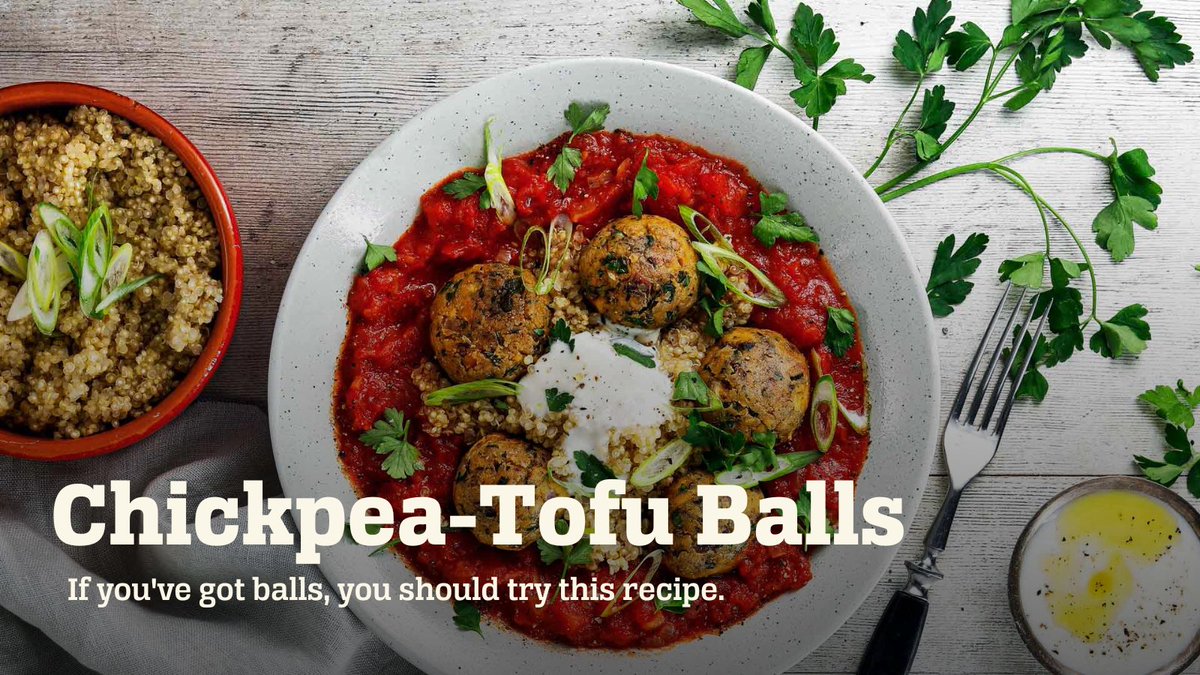 Feelin' ballsy today? Then we've got THE #RecipeOfTheDay for you: chickpea-tofu balls. Perfect for #vegans and #nonvegans😉 Go chick chick chick it out! 

sharing.kptncook.com/tqL6SgcrIwb