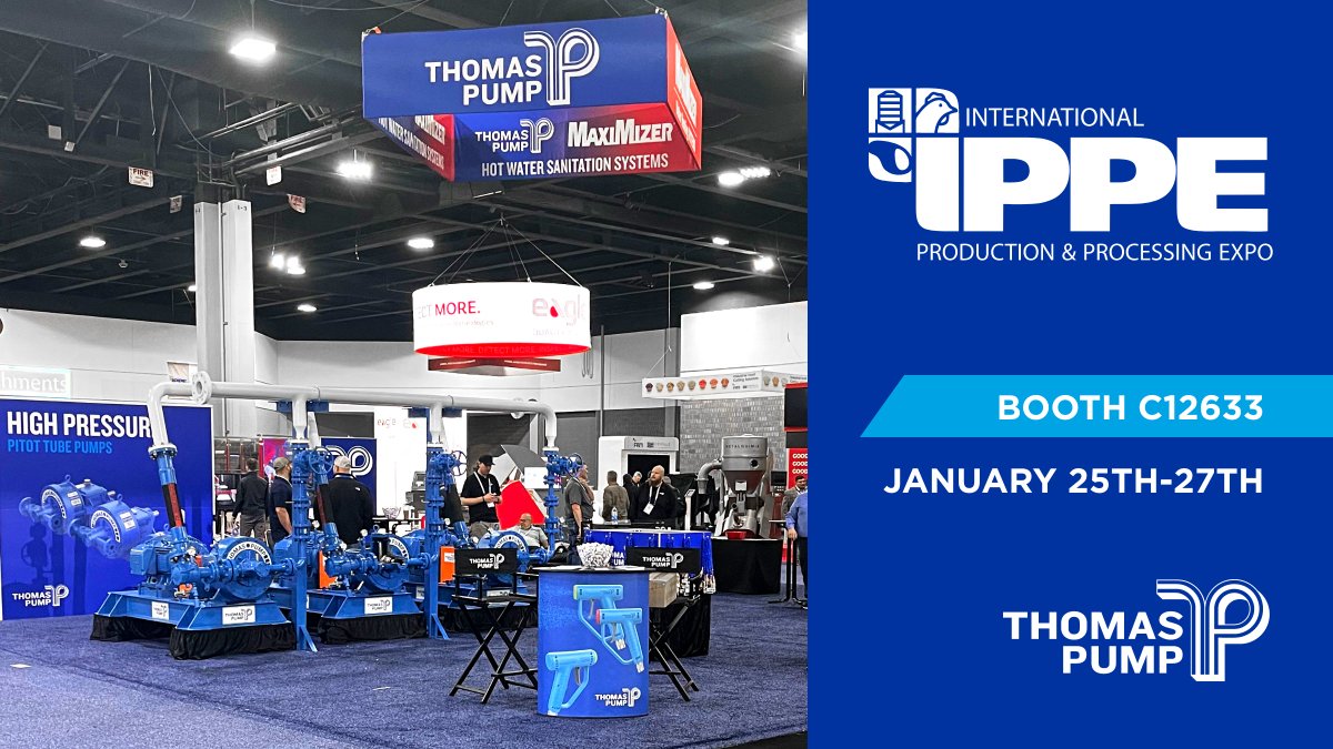 thomas_pump's tweet image. Today is the first day of the 2023 #IPPE Show at the Georgia World Congress Center comes by our booth C13643 to learn more about our high-pressure equipment designed to save you water! 

#2023IPPE #thomaspump #watersavings #pump #pumps #spraygun #highpressuresystems #trades