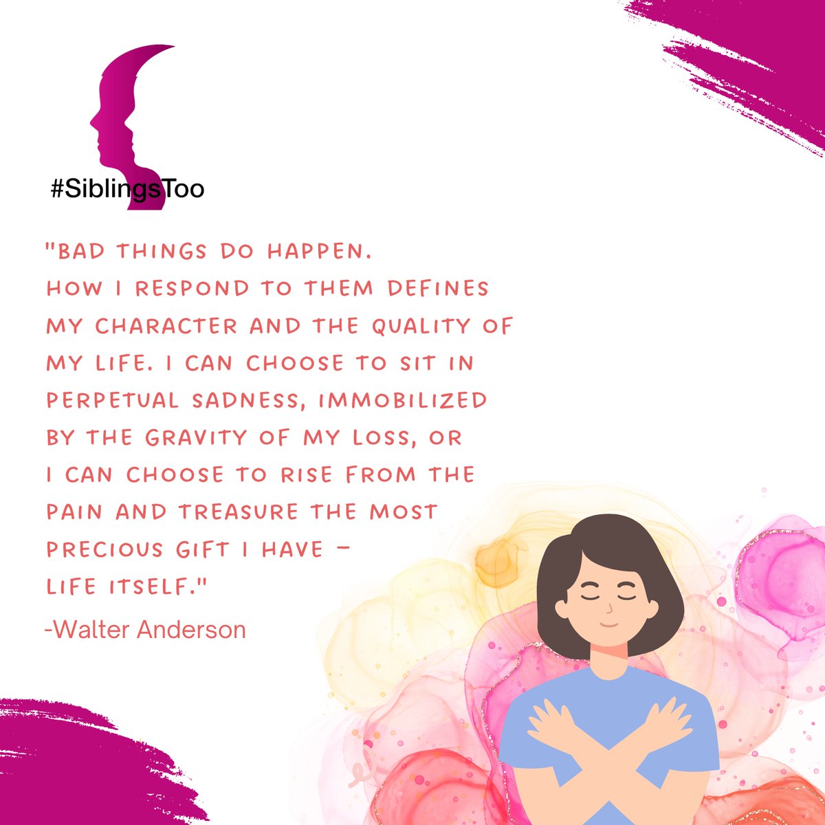 If you are struggling to cope with the aftermath of a traumatic event, it is natural to worry about feeling low or distressed for a long time. While recovery can take time, there are things you can do to support your healing process &amp; move forward.

#SiblingsToo #notchildsplay