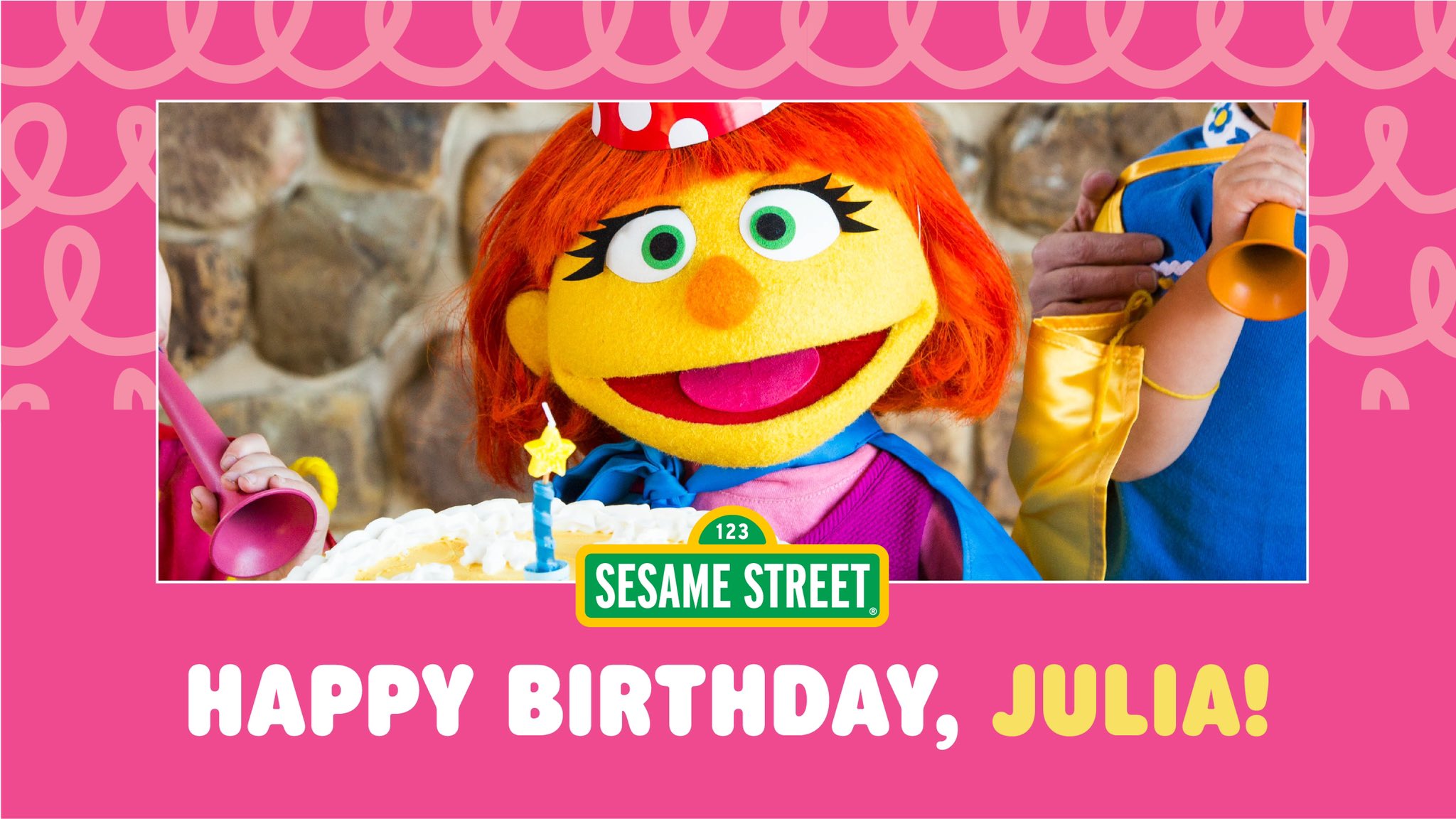 Sesame Street on Twitter: "Happy birthday, Julia! Your joy, kindness, and  curiosity make Sesame Street a better place. 🥳💛#HappyBirthdayJulia  https://t.co/hb6mNj5D2Y" / Twitter