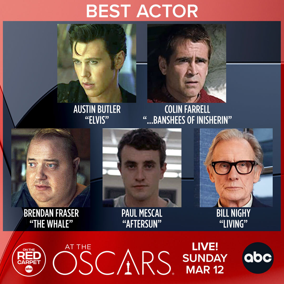 Nominados a Mejor Actor Protagonista en los Oscars 2023
