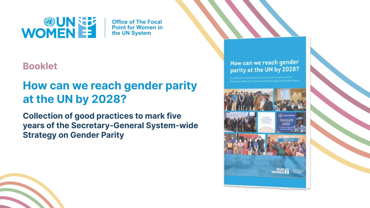 The successes &amp; good practices collected in this booklet have been submitted by <a href="/UN/">United Nations</a> entities. The booklet is a snapshot of the achievements &amp; progress made throughout the UN System since 2017. Discover how the UN works towards #GenderParity: 🔗bit.ly/BookletGenderP…“