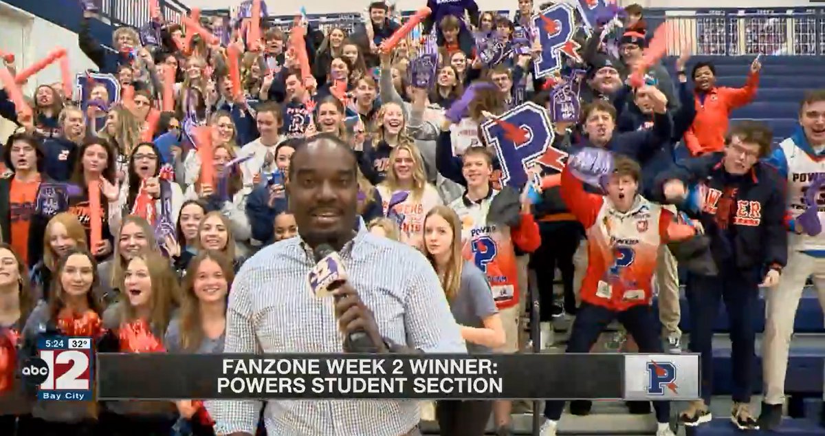 PowersCatholicH's tweet image. Week two of the FanZone saw Powers' student section take the crown for our "jersey theme" night.  Let's see if we can win two weeks in a row! Shout out to our student section leaders, Gracie Spezia, Emily Yousif, Zander Asbridge, and  Charlie Fritz!
#PowersPide