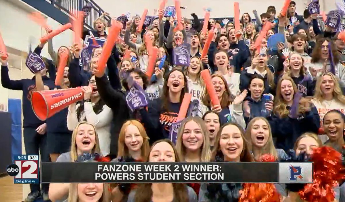 PowersCatholicH's tweet image. Week two of the FanZone saw Powers' student section take the crown for our "jersey theme" night.  Let's see if we can win two weeks in a row! Shout out to our student section leaders, Gracie Spezia, Emily Yousif, Zander Asbridge, and  Charlie Fritz!
#PowersPide