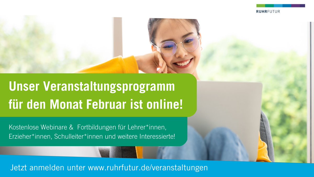 Unser Veranstaltungsprogramm für den Februar ist online. Die Teilnahme ist kostenfrei. Meldet Euch unter ruhrfutur.de/digitale-veran… an!
#twlz