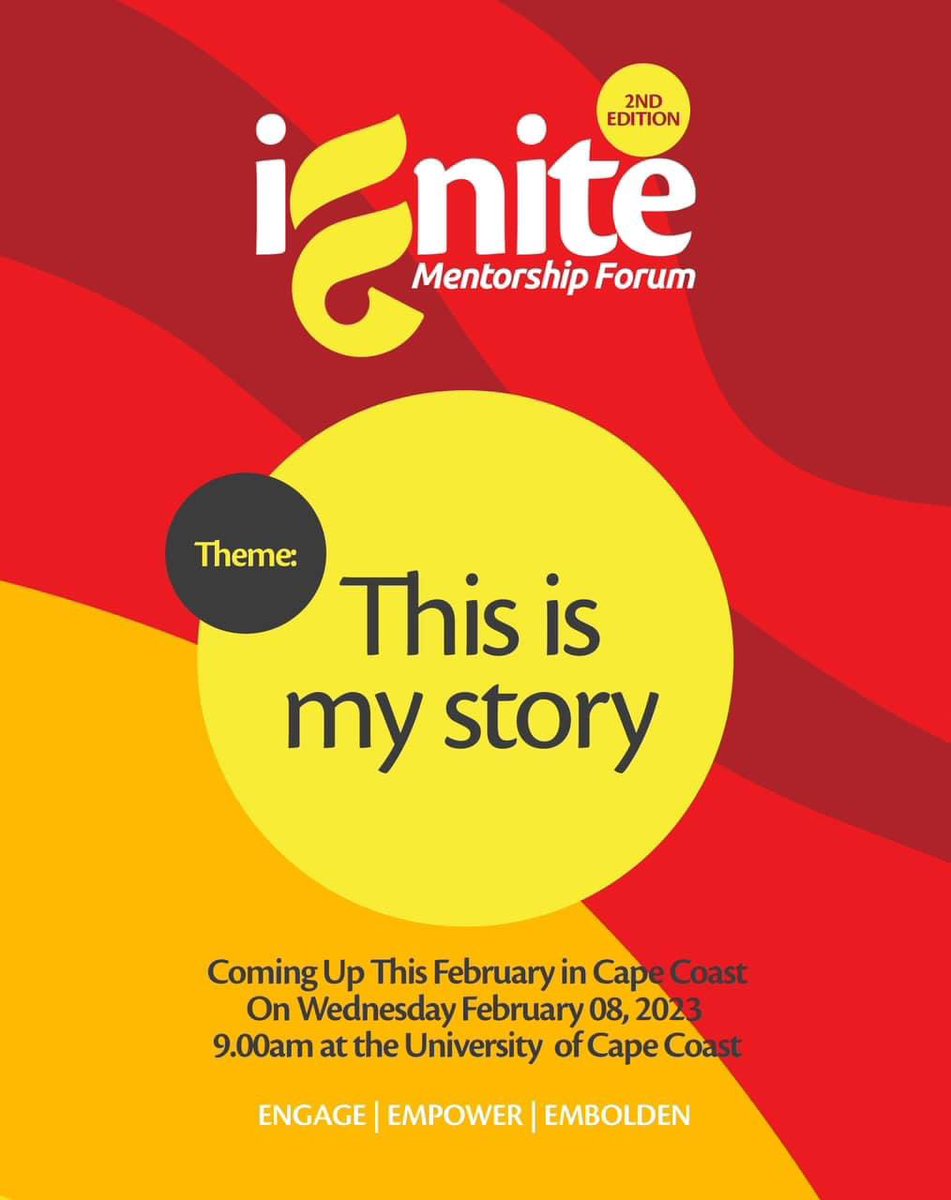 BeSmash_03's tweet image. Cape Coast are you ready ????

The wait is over. 

The 2nd Edition of the Ignite Mentorship Forum comes off on Wednesday, February 8th, 2023 at the University of Cape Coast (UCC). 

See the details

#Engage
#Embolden 
#Empower @IgniteYEI
