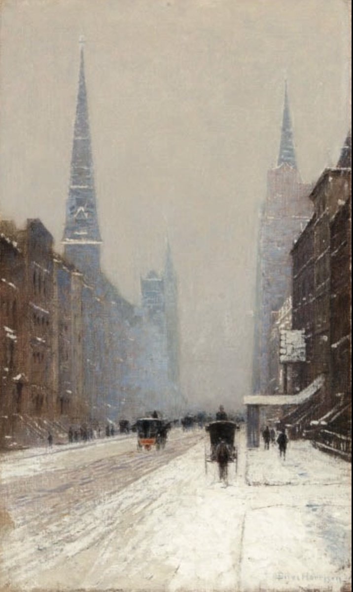 sim_barr's tweet photo. ❄️Fifth Avenue in Winter❄️

#LBirgeHarrison (1854-1929) #AmericanPainter

#FiftheAvenueinWinter #painter #5thavenueinwinter #oilpainter #oilpainting #oiloncanvas #art #artist #artists #huile #oleo #artworld #scenesofwinter #fiftheavenue #birgeharrison #newyork #newyorkinwinter https://t.co/NLkUNKwJN4