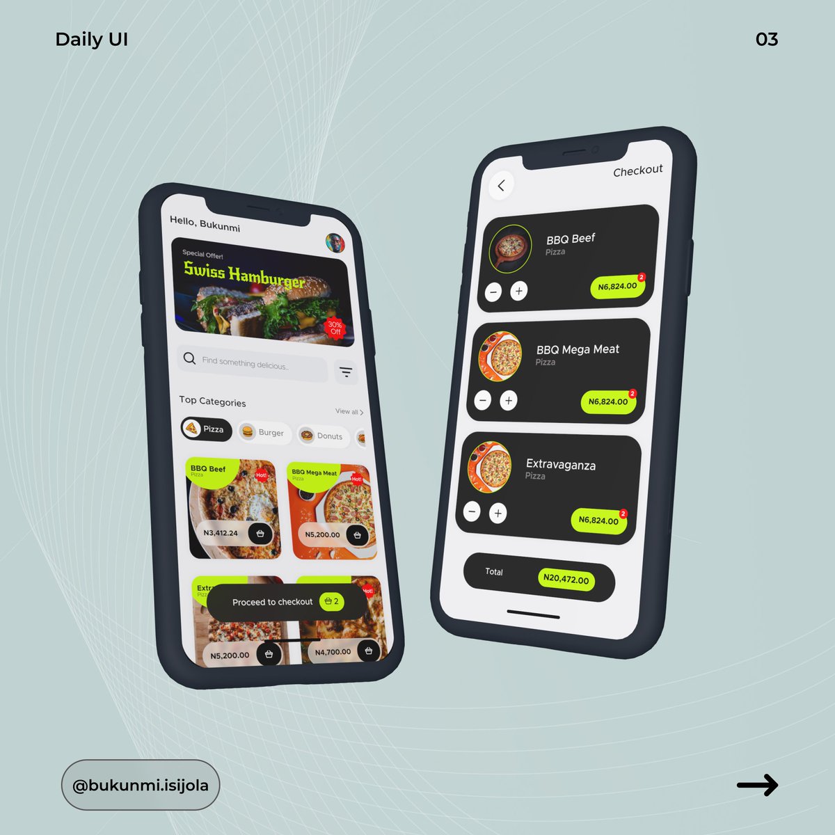 IsijolaBukunmi's tweet photo. Daily UI #1
Please share your thoughts ๐ค
#dailyui #uiuxdesigner #uiux #mobileapp #foodapp #uidesignspattern #uiinspiration #designer #mobileinteraction #interface #interfacedesign #userinterface #userinterfacedesign https://t.co/u5nfQq8IxH
