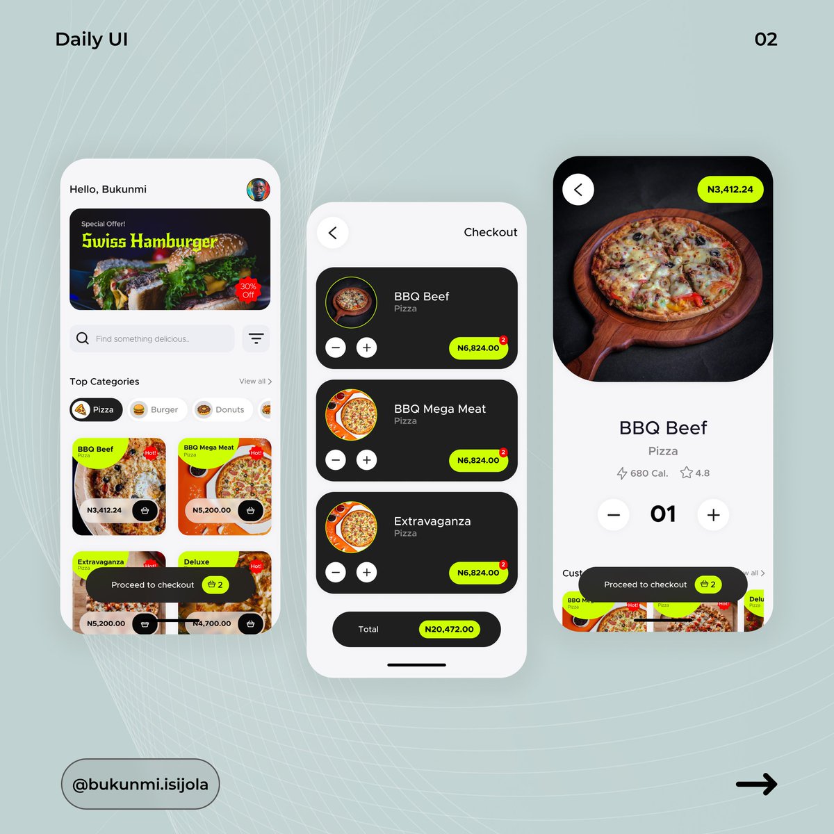 IsijolaBukunmi's tweet photo. Daily UI #1
Please share your thoughts ๐ค
#dailyui #uiuxdesigner #uiux #mobileapp #foodapp #uidesignspattern #uiinspiration #designer #mobileinteraction #interface #interfacedesign #userinterface #userinterfacedesign https://t.co/u5nfQq8IxH